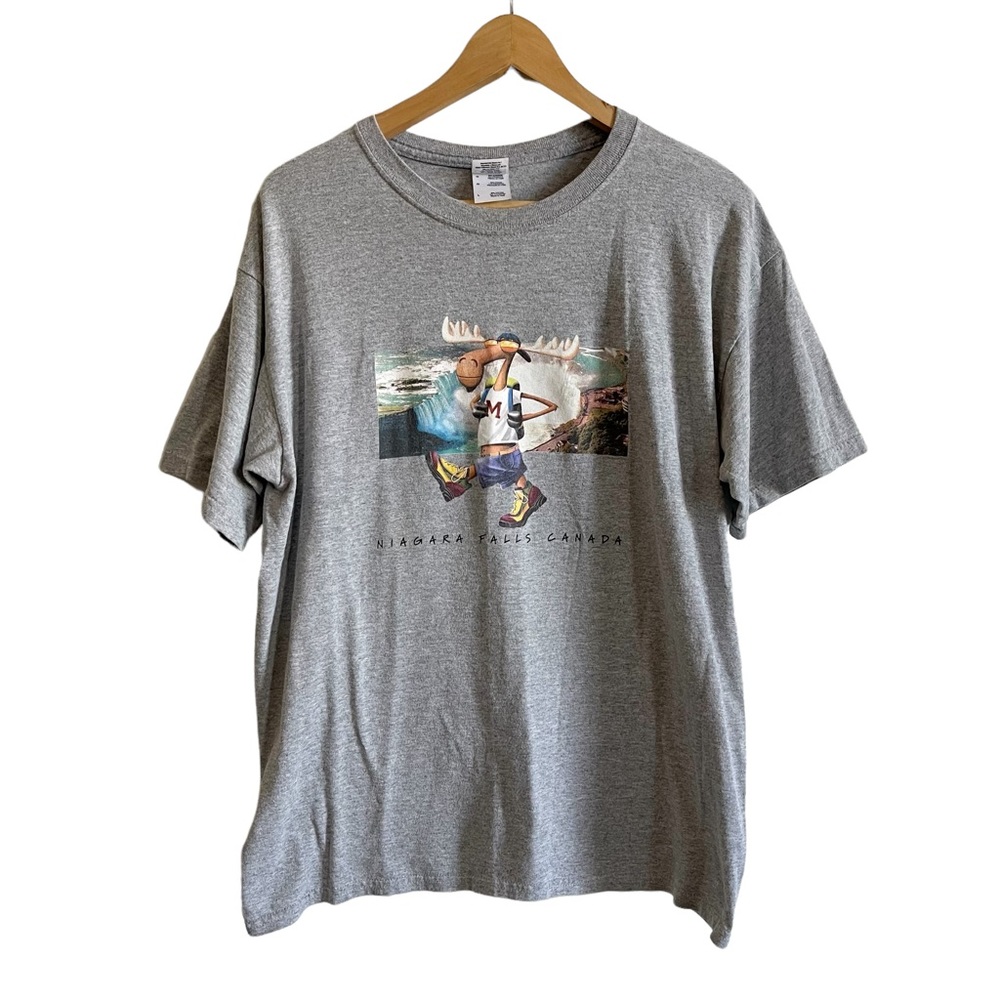 NIAGRA FALLS CANADA Grey Tee T-Shirt - Picture 1 of 7